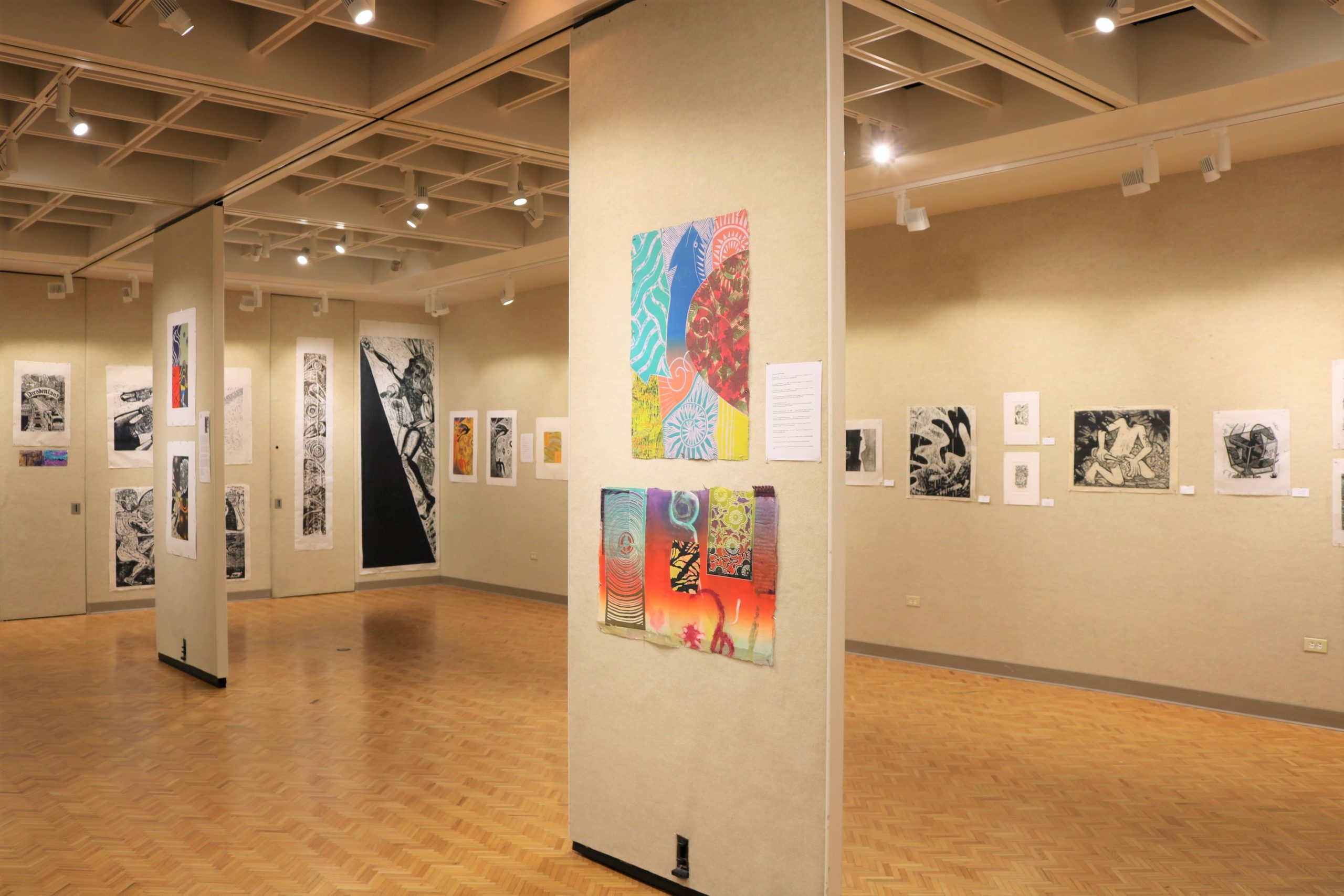 Exhibition of Jansheski prints at the Beth K. Stocker Art Gallery